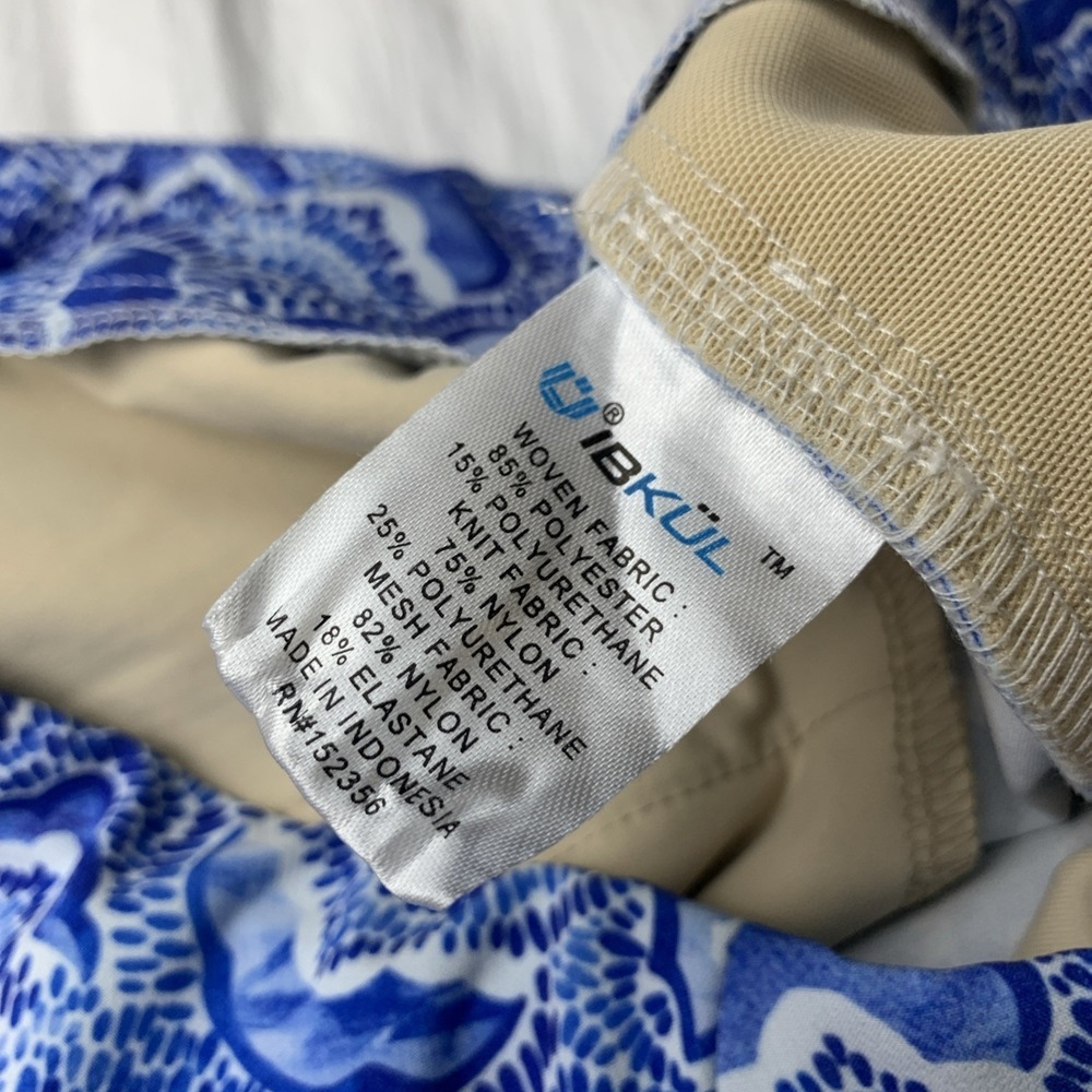 Ibkul Women's Venetian Tile Size 2 Golf Ankle Pant Tennis UPF 50 Stretch Pull On - Picture 5 of 11